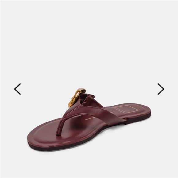 Dolce Vita Rossa Sandals Burgundy Leather - Picture 4 of 9